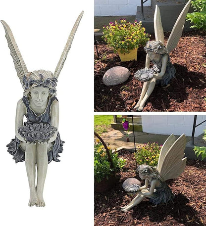 Fairy Angel Resin Statue – Handcrafted Garden Decoration & Jewelry Display Ornament