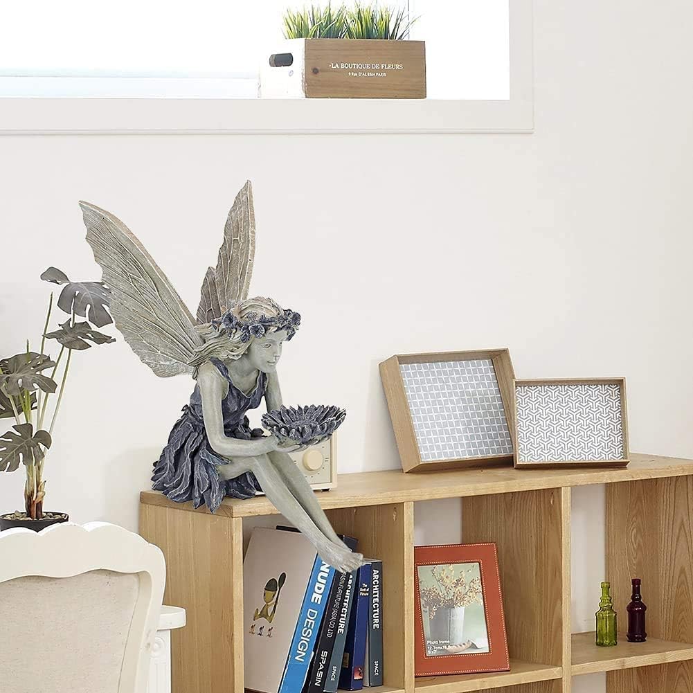 Fairy Angel Resin Statue – Handcrafted Garden Decoration & Jewelry Display Ornament