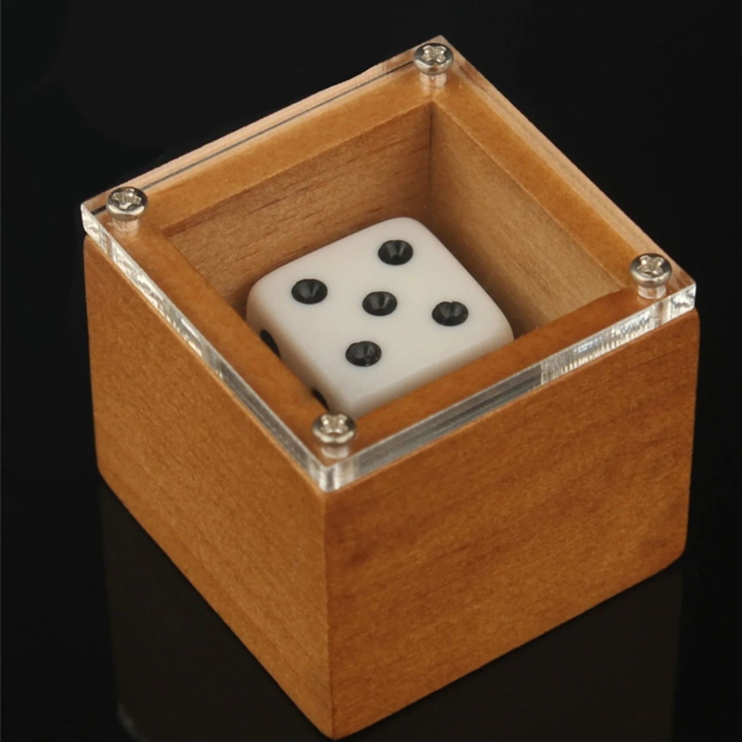 Magic Dice Trick Box Stage Illusion Prop for Kids & Adults Dot Number Change Dice Magic Props for Close-Up Performances
