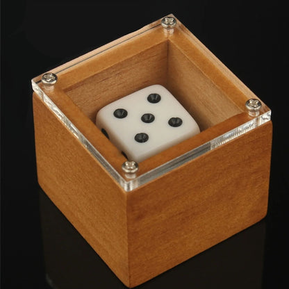 Magic Dice Trick Box Stage Illusion Prop for Kids & Adults Dot Number Change Dice Magic Props for Close-Up Performances