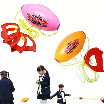 Hand Pulled Shuttle Ball Game – Elastic Fast Zoom Ball for Kids & Adults Arm Strength Training & Outdoor Fun Toy