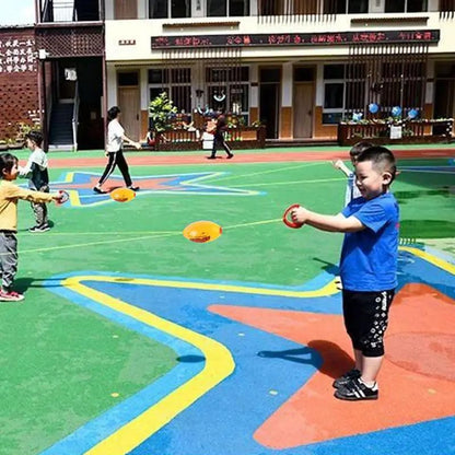 Hand Pulled Shuttle Ball Game – Elastic Fast Zoom Ball for Kids & Adults Arm Strength Training & Outdoor Fun Toy