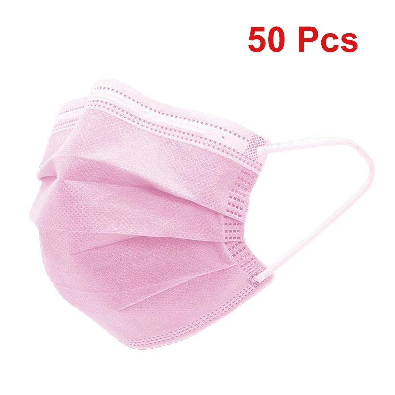 Masks 3-Layer Disposable Face Masks with Melt Blown Cloth Black Anti-Dust Protective Mouth Mask with Earloop Mascarillas