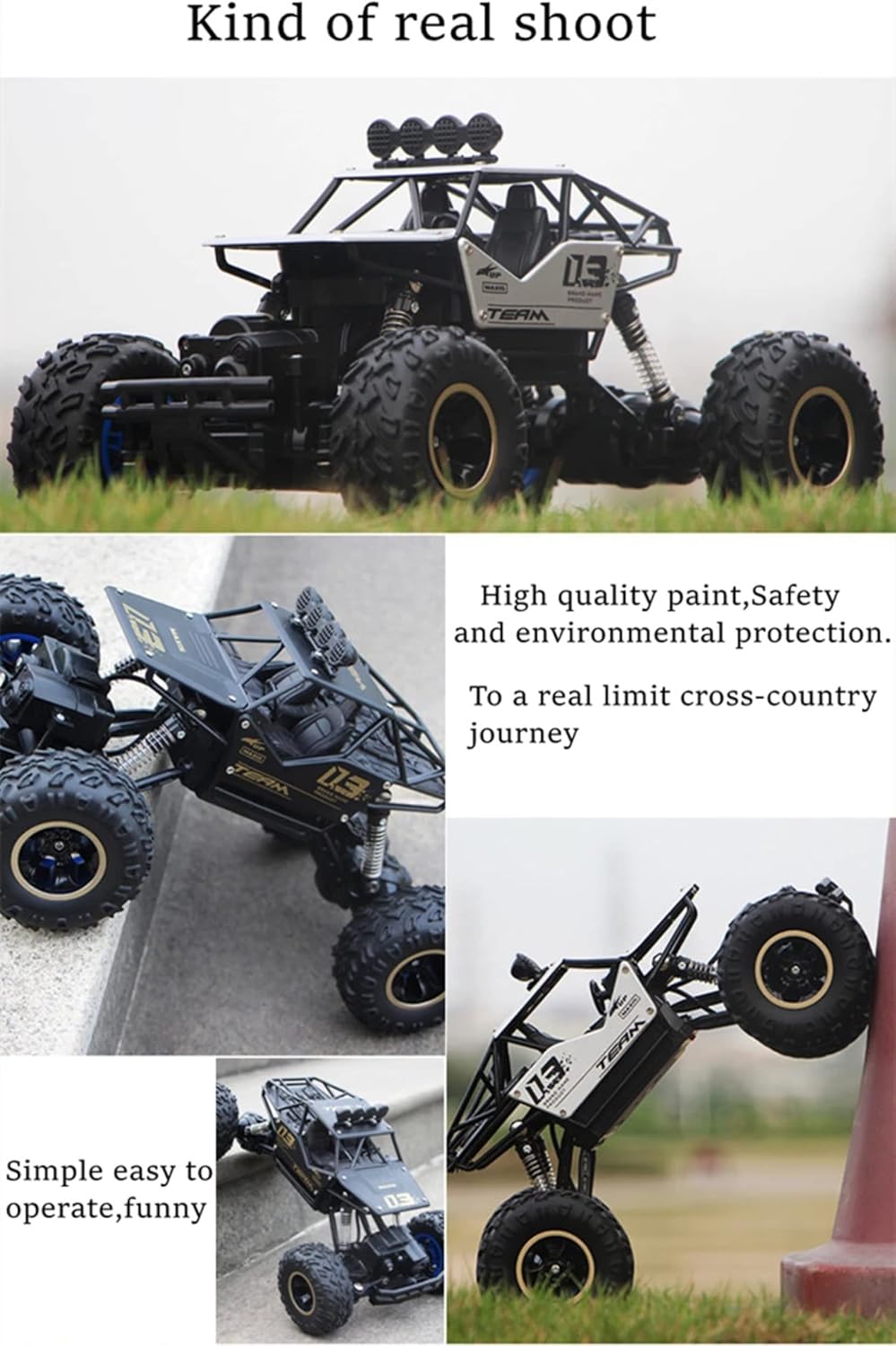 High-Speed 4WD RC Car for Kids – Off-Road Buggy with 2.4GHz Remote Control