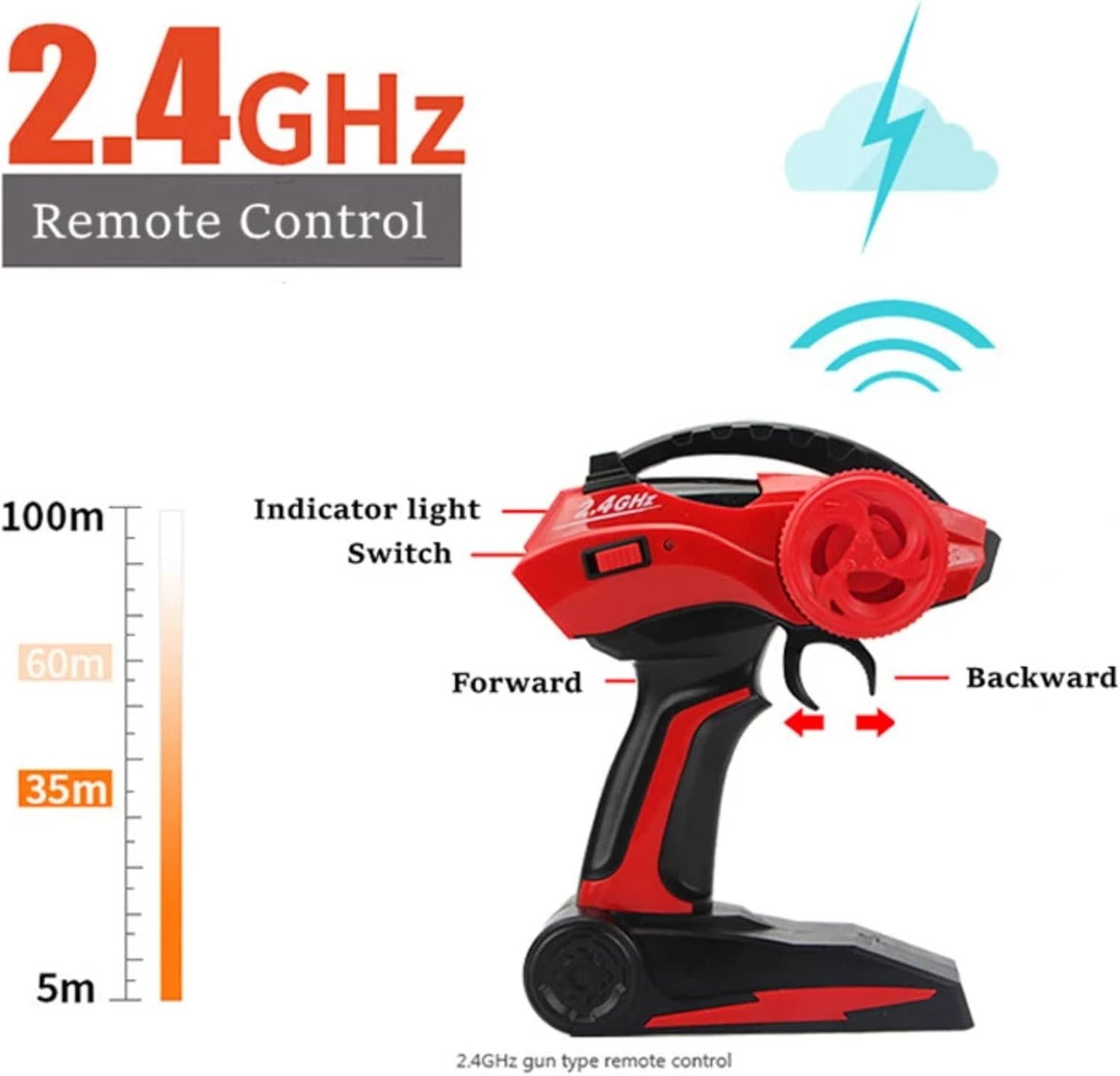 High-Speed 4WD RC Car for Kids – Off-Road Buggy with 2.4GHz Remote Control