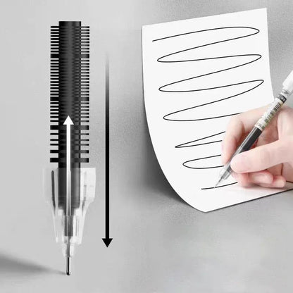 10Pcs High Quality Needle Type Gel Pens Smooth Writing Straight Liquid Ballpoint Pens, Kawaii Stationery for School