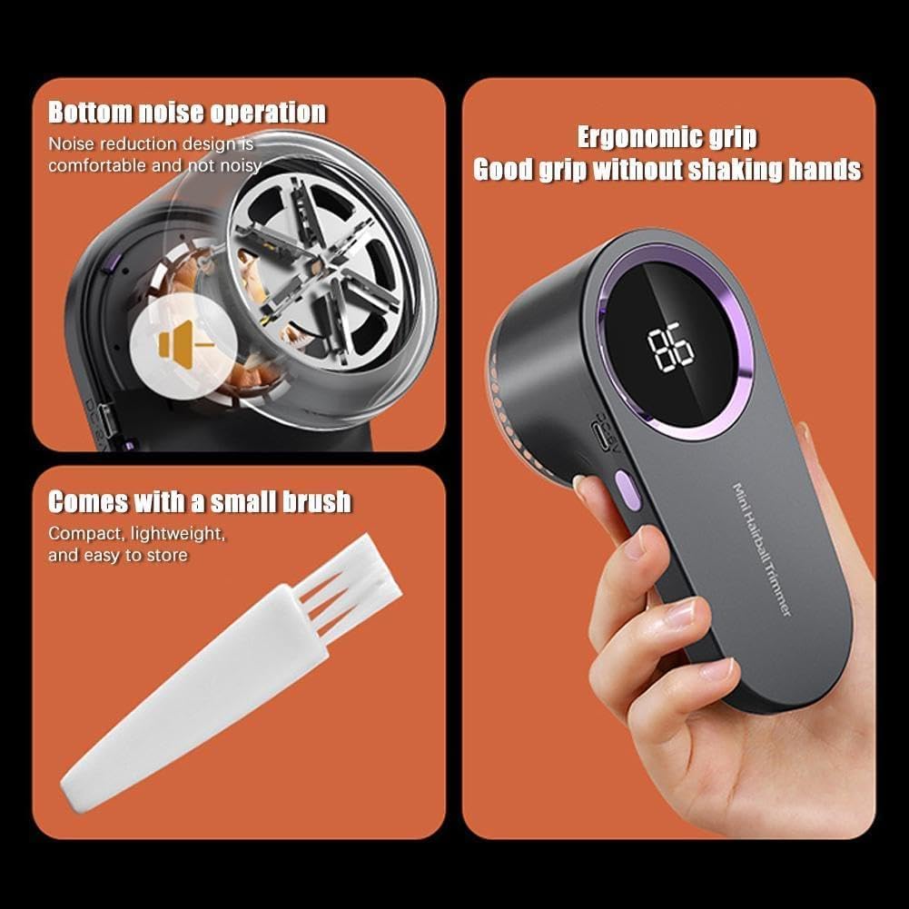 Rechargeable Fabric Shaver with LED Display – Electric Lint & Fuzz Remover for Sweaters, Clothing & Upholstery
