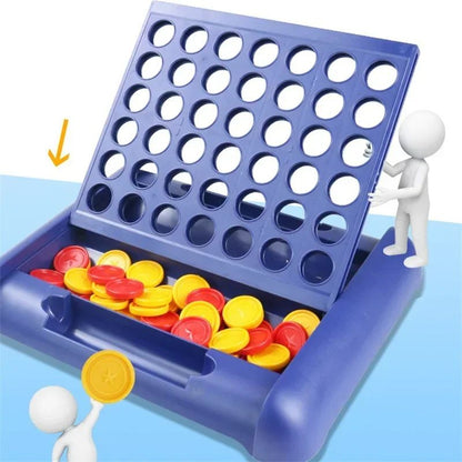 Foldable Connect 4 Game Educational Puzzle Toy for Kids and Family