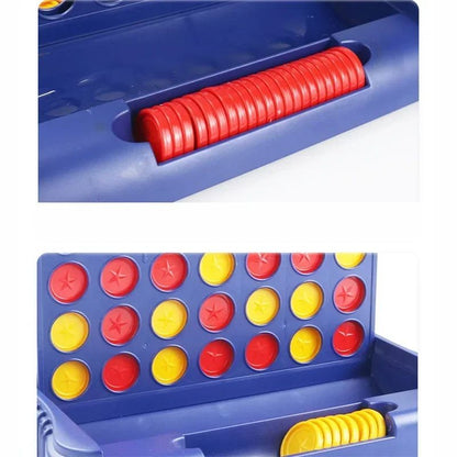 Foldable Connect 4 Game Educational Puzzle Toy for Kids and Family