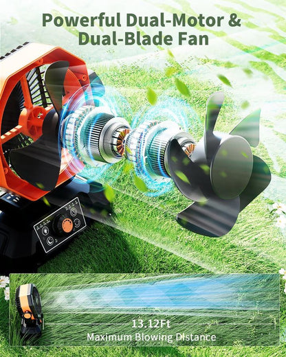 coldSky 20000mAh Portable Camping Fan with LED Lantern – 8-Speed Rechargeable Fan for Tent, Outdoor & Emergency Use