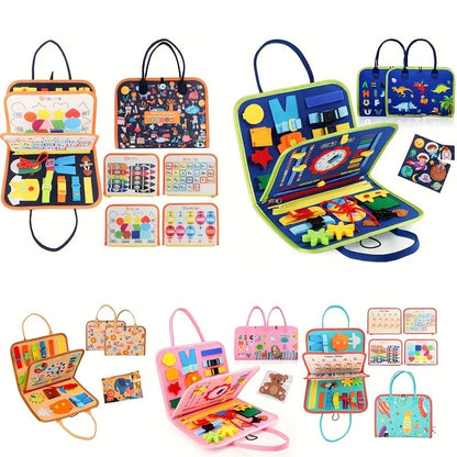 Montessori Busy Board for Toddlers, Sensory Educational Toys for Kids, Preschool Fine Motor Skills Gifts