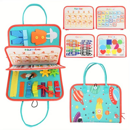 Montessori Busy Board for Toddlers, Sensory Educational Toys for Kids, Preschool Fine Motor Skills Gifts