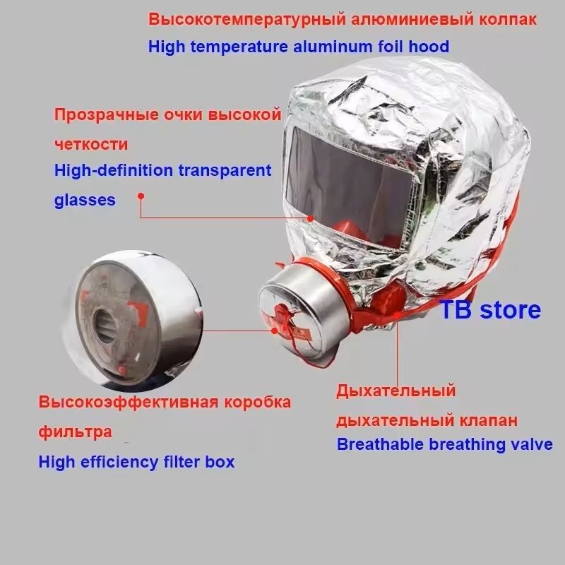 Fire Emergency Escape Safety Mask 30 Minute Smoke and Dust Protection Respirator for Home and Workplace