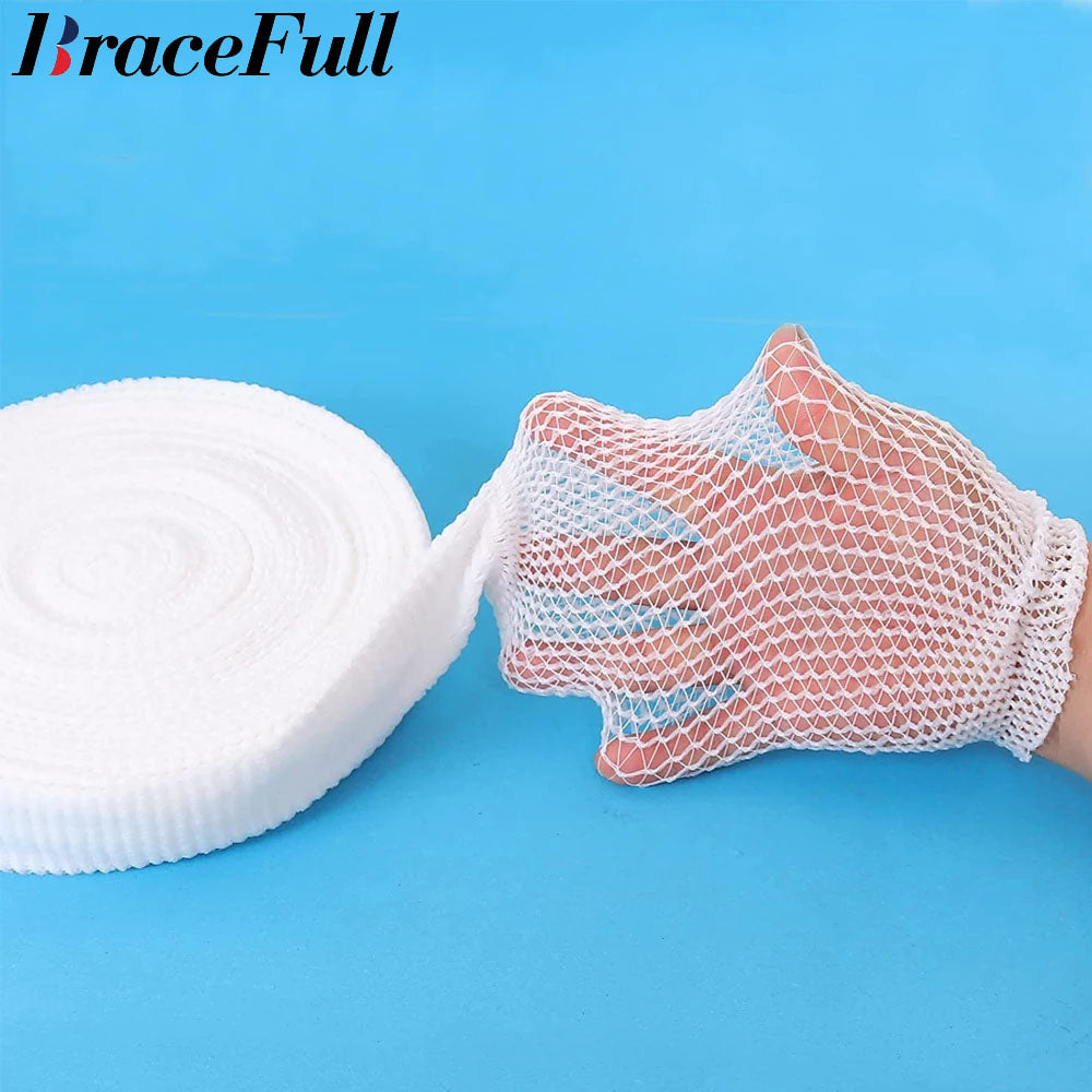 Elastic Net Wound Dressing, Breathable Tubular Bandage Mesh Retainer for Ankle & Adult Wound Care