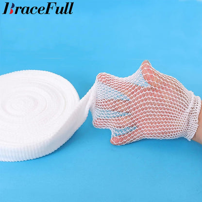 Elastic Net Wound Dressing, Breathable Tubular Bandage Mesh Retainer for Ankle & Adult Wound Care