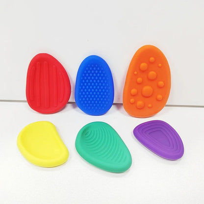 Textured Silicone Sensory Fidget Toys for Adults & Kids, Calming Worry Stones for Autism, ADHD, and Anxiety Relief