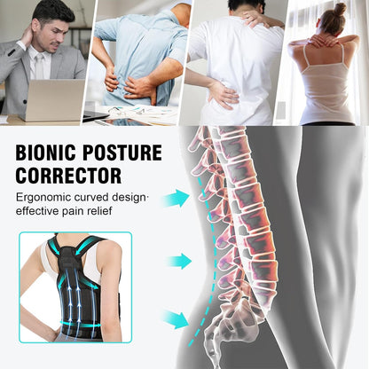 Adjustable Back Brace Posture Corrector – Full Back Support for Spine Neck & Shoulder Alignment (Men & Women)