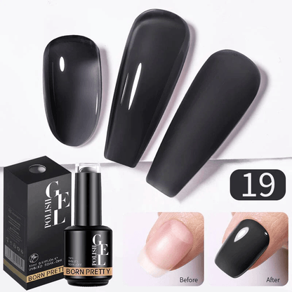 BORN PRETTY Milky Pink Rubber Base Gel Long-Lasting Semi Permanent UV LED Nail Polish