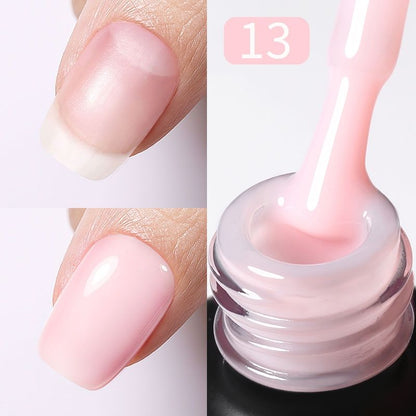 BORN PRETTY Milky Pink Rubber Base Gel Long-Lasting Semi Permanent UV LED Nail Polish