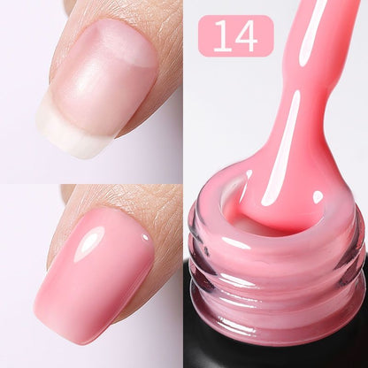 BORN PRETTY Milky Pink Rubber Base Gel Long-Lasting Semi Permanent UV LED Nail Polish