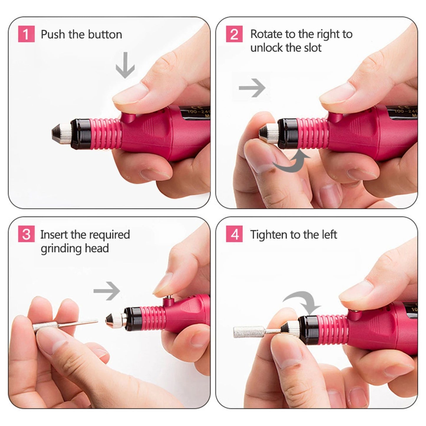 Strong Function Nail Drill Machine Set Electric Nail Sander Gel Polish Remover Tool for Manicure Pedicure Acrylic Nail