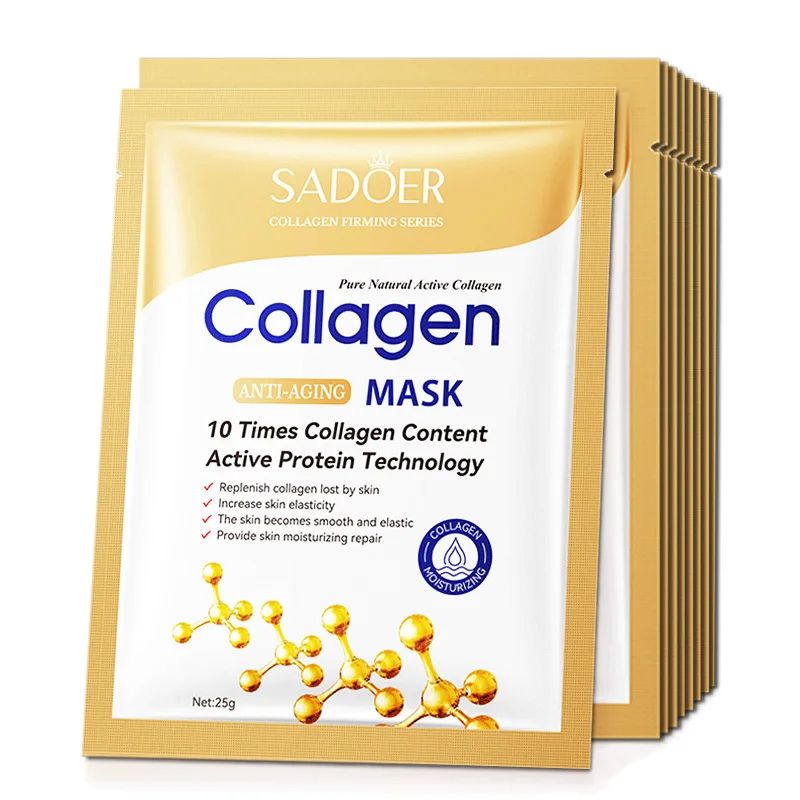 Hyaluronic Acid Collagen Face Mask – Korean Sheet Masks for Deep Moisturizing, Firming Hydrating Skincare