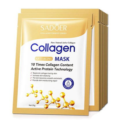 Hyaluronic Acid Collagen Face Mask – Korean Sheet Masks for Deep Moisturizing, Firming Hydrating Skincare