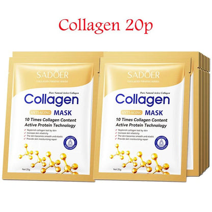 Hyaluronic Acid Collagen Face Mask – Korean Sheet Masks for Deep Moisturizing, Firming Hydrating Skincare