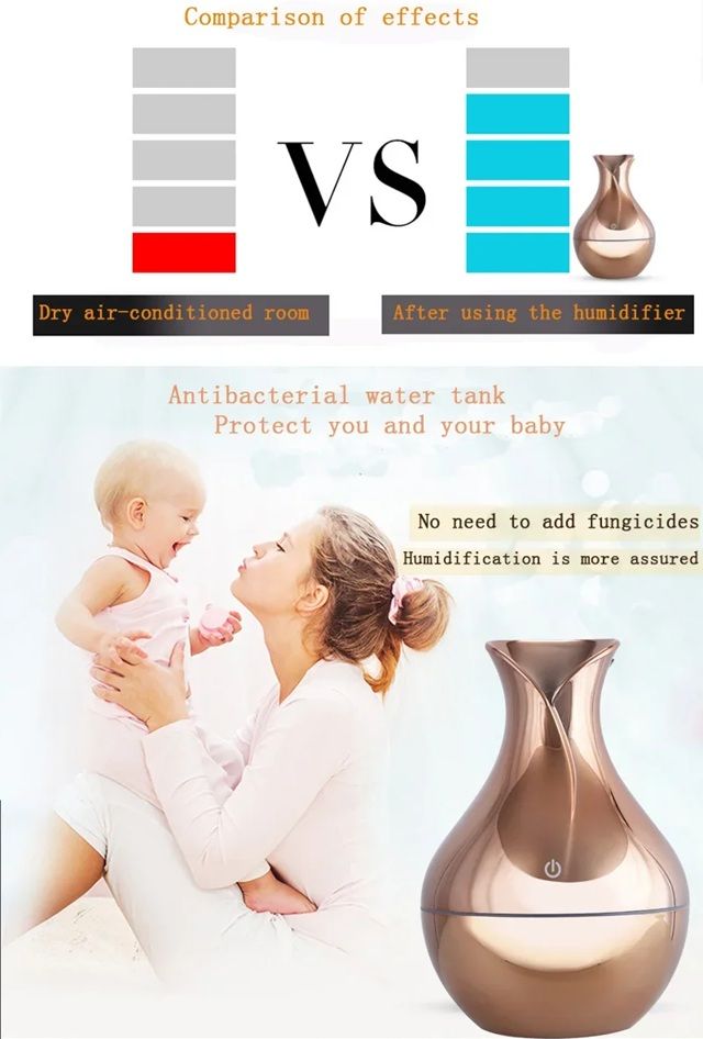 WhisperMist Compact USB Essential Oil Diffuser and Air Humidifier
