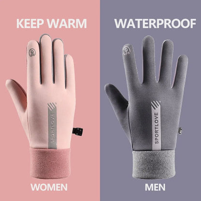 Winter Gloves for Women, Thermal Fleece Cycling Bike Gloves, Windproof & Waterproof Cold Resistance Mittens for Bicycle
