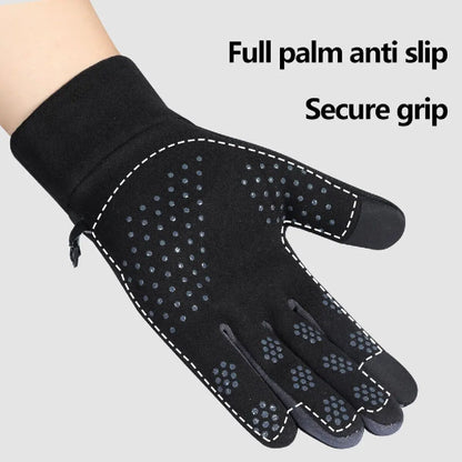 Winter Gloves for Women, Thermal Fleece Cycling Bike Gloves, Windproof & Waterproof Cold Resistance Mittens for Bicycle