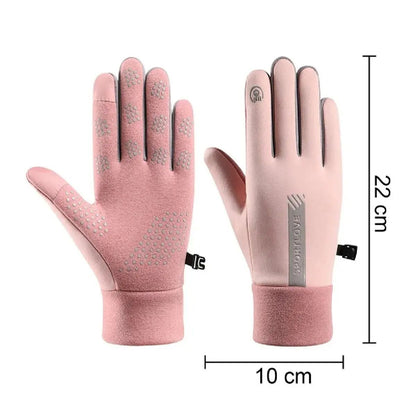 Winter Gloves for Women, Thermal Fleece Cycling Bike Gloves, Windproof & Waterproof Cold Resistance Mittens for Bicycle
