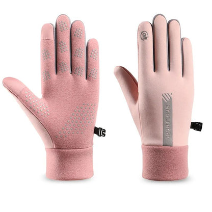 Winter Gloves for Women, Thermal Fleece Cycling Bike Gloves, Windproof & Waterproof Cold Resistance Mittens for Bicycle