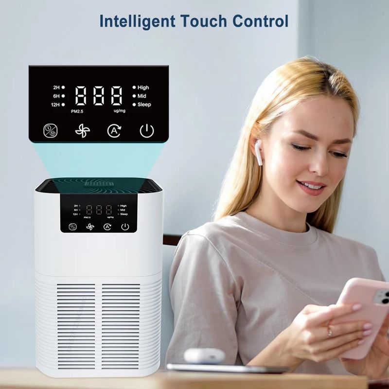 HEPA Air Purifier with Aromatherapy – Smoke Odor Eliminator & Negative Ion Generator for Home