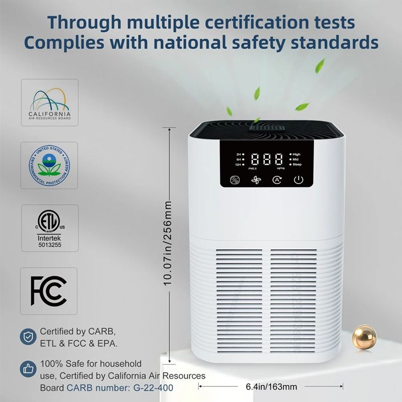 HEPA Air Purifier with Aromatherapy – Smoke Odor Eliminator & Negative Ion Generator for Home