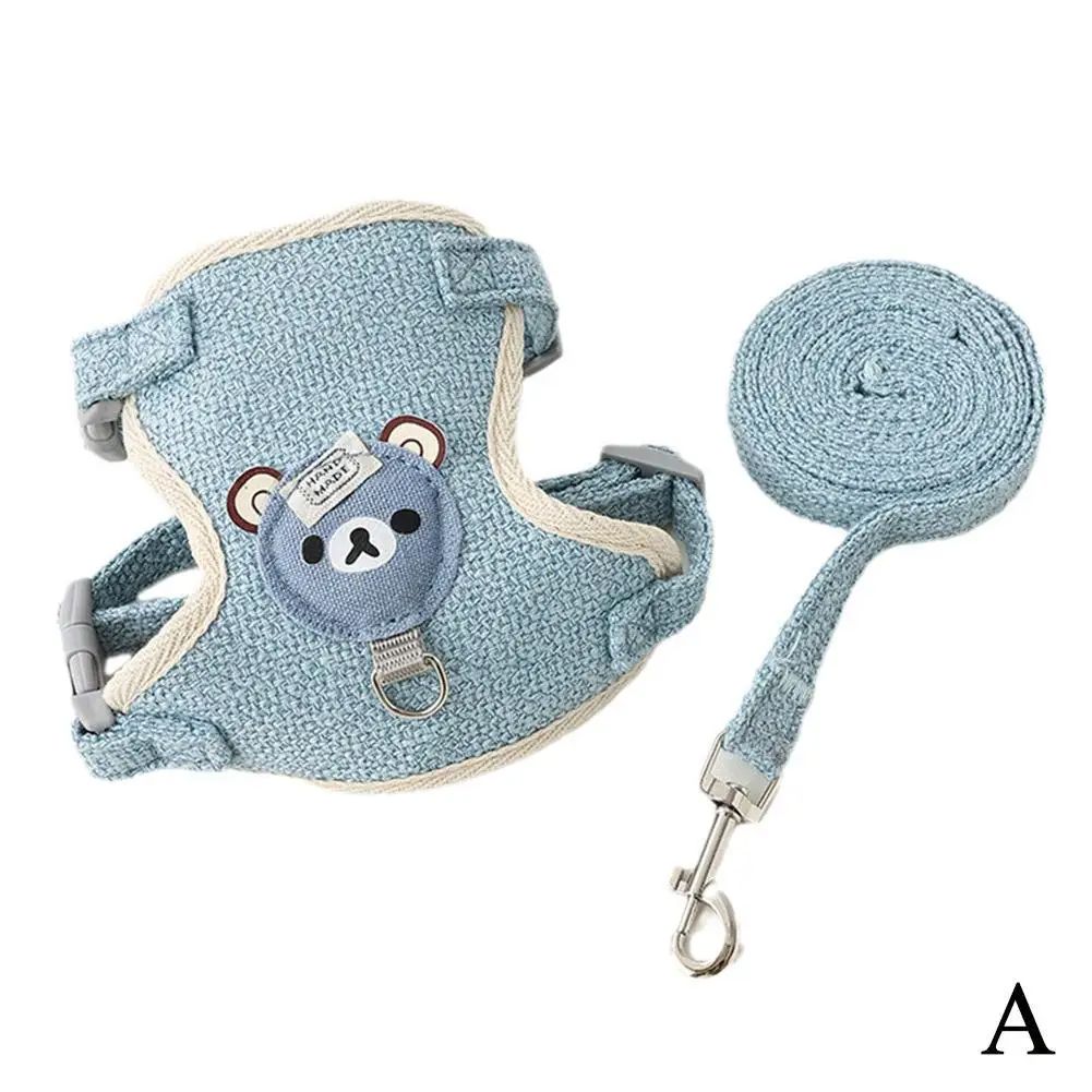 Undershirt Style Pet Leash Adjustable Cat Dog Harness, Breathable Leash for Small Pet, Convenient Pet Vest for Safe Walk