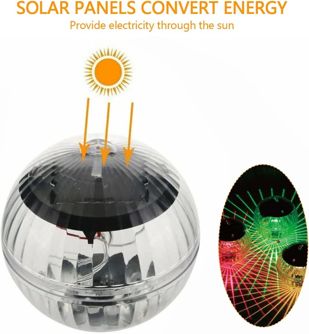 Solar Powered LED Floating Pool Ball Waterproof Glow Light for Ponds, Pool & Disco Show Color Changing