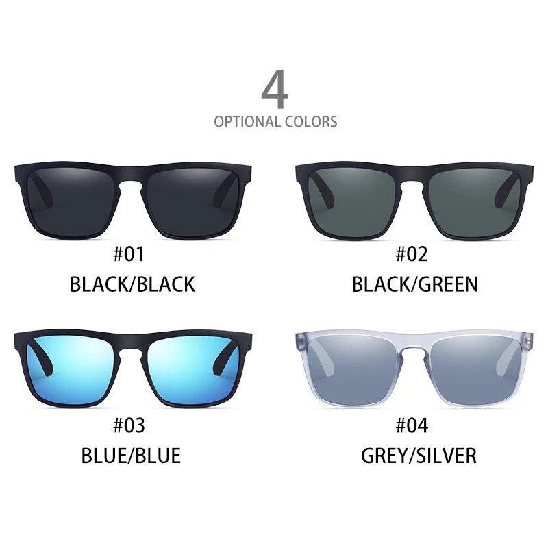Fashion Square Vintage Polarized Sunglasses for Men and Women, Retro UV Eyewear for Driving, Fishing and Outdoor Use