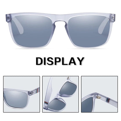 Fashion Square Vintage Polarized Sunglasses for Men and Women, Retro UV Eyewear for Driving, Fishing and Outdoor Use