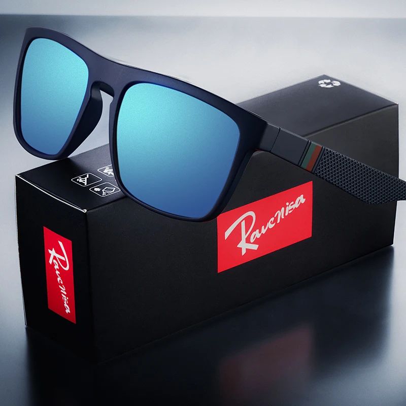 Fashion Square Vintage Polarized Sunglasses for Men and Women, Retro UV Eyewear for Driving, Fishing and Outdoor Use