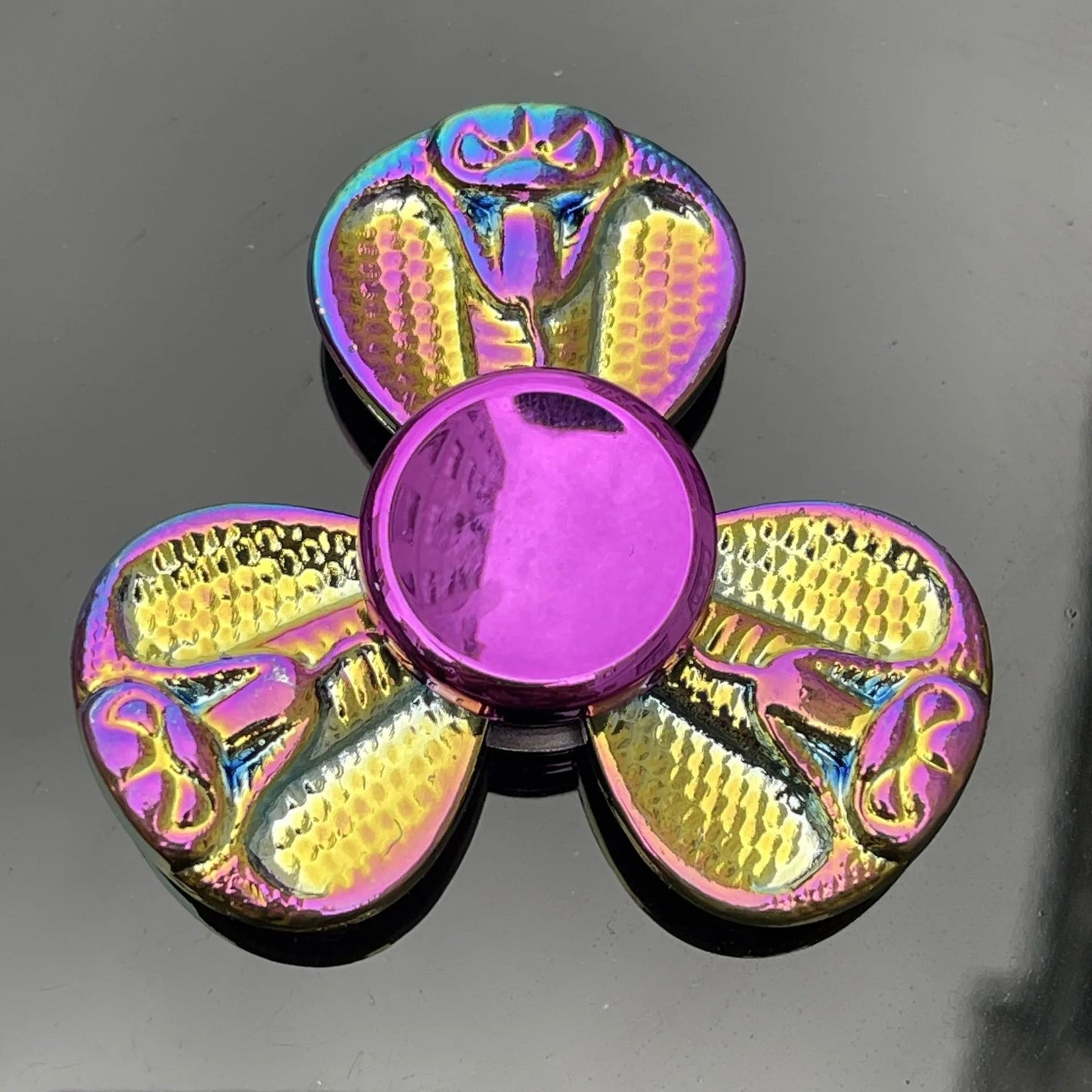 Rainbow Fidget Metal Spinner, Colorful High Speed Finger Hand Spinner for Stress & Anxiety Relief, Fidget Toy for Adult