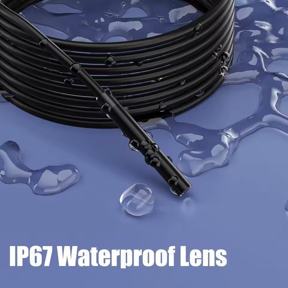 HD Waterproof Industrial Endoscope Camera for iOS with Flexible Cable (1m–10m)