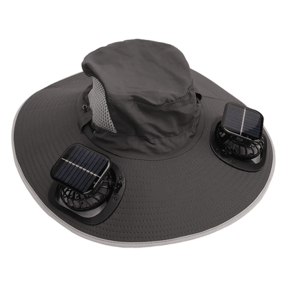 Outdoor Solar Wide Brimme Sun Hat With Fan