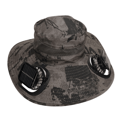 Outdoor Solar Wide Brimme Sun Hat With Fan
