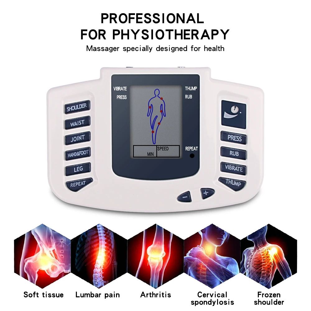 Full Body TENS Muscle Electrostimulator EMS Massage Device, Digital Meridian Acupuncture Therapy Physiotherapy Machine