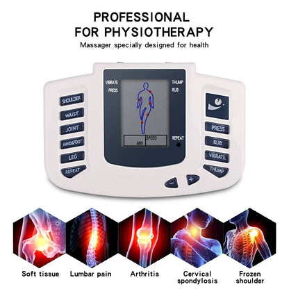 Full Body TENS Muscle Electrostimulator EMS Massage Device, Digital Meridian Acupuncture Therapy Physiotherapy Machine