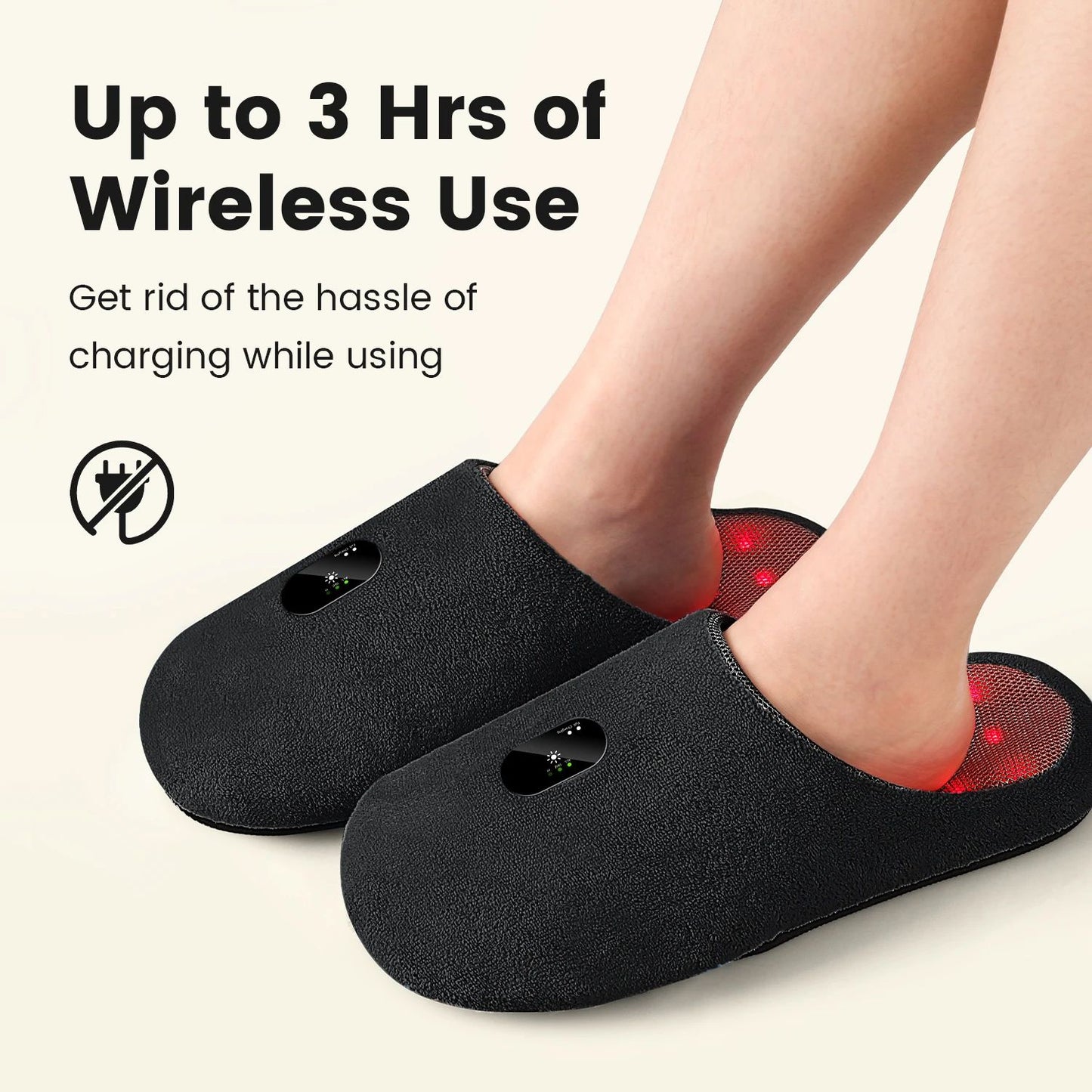Rechargeable Red Light Therapy for Feet, Pulse Foot Therapy Device at Home for Inflammation & Itchiness Relief