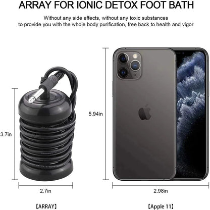 Ionic Detox Foot Spa Bath Machine with Massager, Foot Soak Detoxification System for Relieving Fatigue, Promoting Health