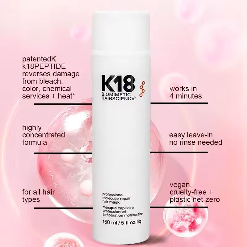 K18 Leave-In Repair Hair Mask for Dry Damaged Hair – 4-Minute Intensive Treatment