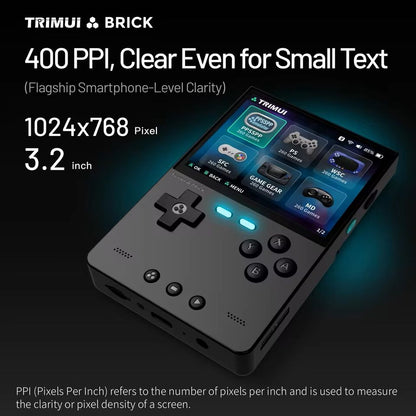 Trimui Brick Handheld Gaming Console with HD IPS Display Portable Retro Game Console